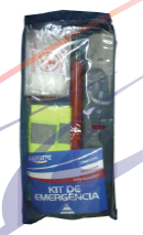 KIT DE EMERGENCIA SEGURIDAD  (MATAFUEGO, BOLSO, BOTIQUIN, BALIZA, CHALECO, MANTA) (x U.)