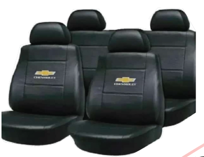 FUNDA CUBRE ASIENTO UNIVERSAL DE CUERO SINTETICO CON LOGO CHEVROLET