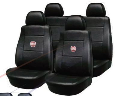 FUNDA CUBRE ASIENTO UNIVERSAL DE CUERO SINTETICO CON LOGO FIAT