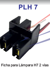 Ficha 2 Vias para lmpara H7 PORTALAMPARAS