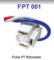 Ficha PT (Faro Automotor 3 Vias. Cable 2 mm.) FICHAS INYECTADAS