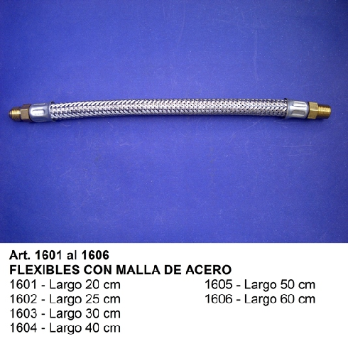 FLEXIBLE EN MALLA DE ACERO DE 20 CM