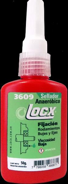 LOCX 3609 FIJACION DE RODAMIENTOS, POLEAS, ENGRANAJES, ROTORES Y CAMISAS RESISTENCIA ALTA VISCOSIDDAD BAJA X 15GR.