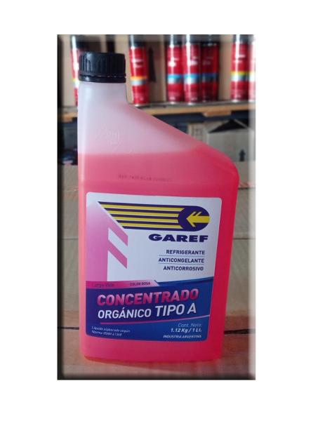 LIQUIDO REFRIGERANTE ORGANICO x 1 LITRO GAREF CONCENTRADO ROSADO