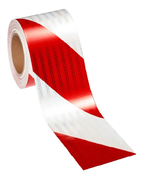 CINTA REFLECTIVA 3 M  COLOR BLANCO / ROJO BARRICADA 45 Mts. x 7.5 cm - ACCESORIOS - OREGON - el metro