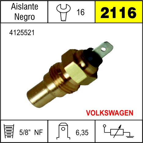 2116 BULBO DE TEMPERATURA VOLKSWAGEN 1500 1.8 DDE.79