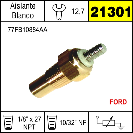 21301 BULBO DE TEMPERATURA FORD ESCORT 1.0,1.1,1.3,1.6