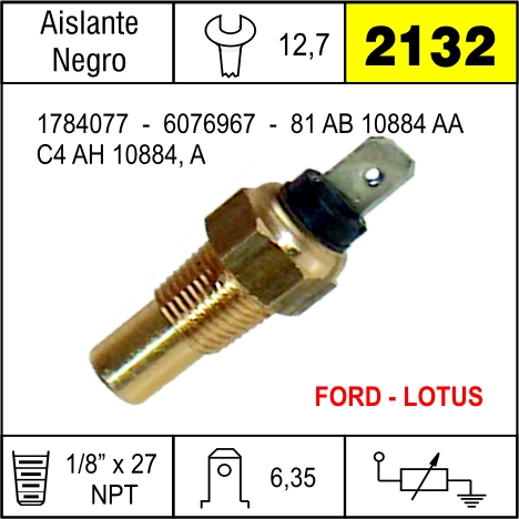 2132 BULBO DE TEMPERATURA FORD SIERRA 1.6