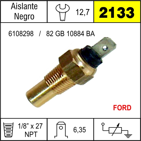 2133 BULBO DE TEMPERATURA FORD SIERRA 2.3