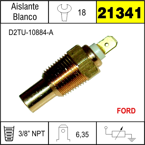 21341 BULBO DE TEMPERATURA FORD F-100,F350,F600,F750