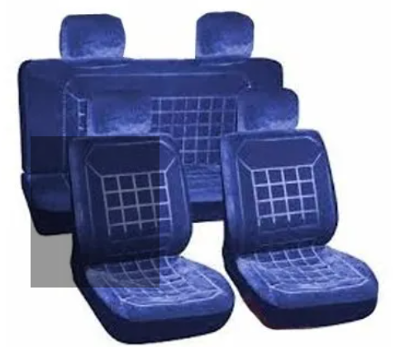 FUNDA CUBRE ASIENTO DE PANA-TERCIOPELO DELANT. AZUL X 6PZS