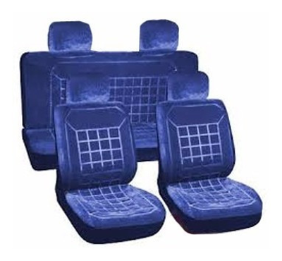 FUNDA CUBRE ASIENTO COMPLETA, EXCLUSIVE PANA C/GOLPE AZUL P/ AUTO