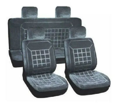 FUNDA CUBRE ASIENTO COMPLETA, EXCLUSIVE PANA C/GOLPE GRIS P/ AUTO