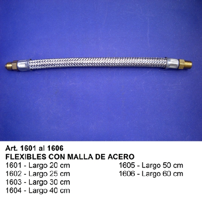 FLEXIBLE EN MALLA DE ACERO DE 20 CM