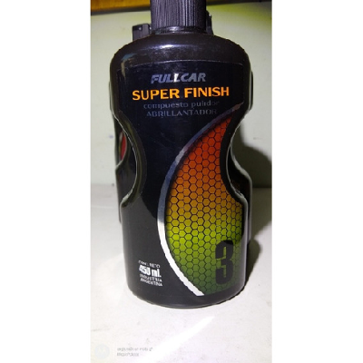 FULL CAR SUPER FINISH (PASO 3) X 450 ML-COMPUESTO PULIDOR ABRILLANTADOR ELABORADOS A BASE DE CERAS SILICONAS Y AGENTES PULIDORES DE GRANOS MUY FINO