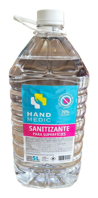 SANITIZANTE x 5 Lts: Desinfectante contra todo tipo de grmenes: Virus, bacterias y hongos, elimina los malos olores. INDISPENSABLE EN INTERIORES DE VEHICULOS