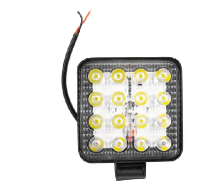 "FARO DE LED CUADRADO - 36 LED 108W  BLANCO 10x2x11CM  FUNCION ALTA Y BAJA "