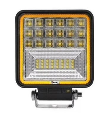 FARO DE LED CUADRADO 36 WATTS (8 LED * 3 WATTS + DISPLAY 3030 SMD)BLANCO CON OJO DE ANGEL 12V / 24V - haz de luz spot -