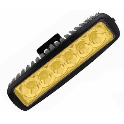 RECTANGULAR 18 WATTS (6 LED * 3 WATTS) COLOR AMBAR 12V / 24V - haz de luz spot - - FAROS - OREGON