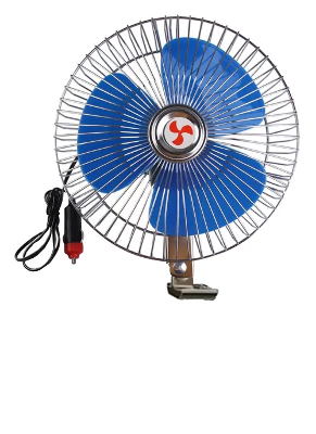 VENTILADOR 8" GIRATORIO 12V. METALICO