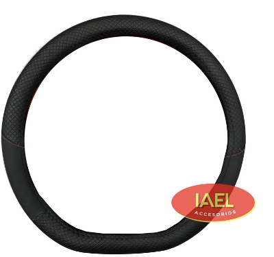 CUBRE VOLANTE, 36 CM., BASE PLANA, NEGRO COMBINADO - IAEL