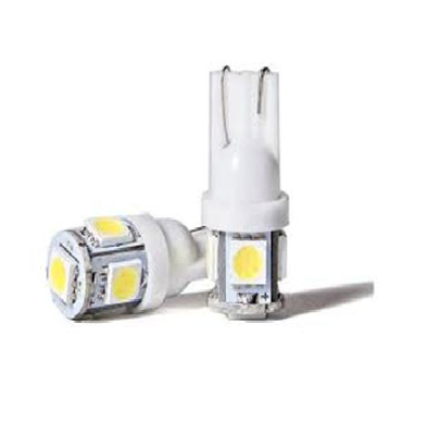 LED 5 PUNTAS BLANCO T10 2821  DE SEALIZACION, BLISTER X 2 ,  - KOBO