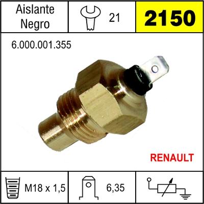 2150 BULBO DE TEMPERATURA RENAULT 18(1400),R.12 TS.DDE.84