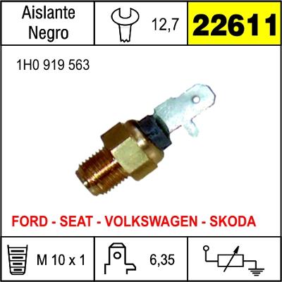 22611 BULBO DE TEMPERATURA VW BORA, GOLF, POLO D