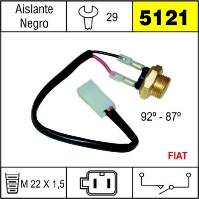 5121 BULBO ELECTRO VENTILADOR FIAT 147,REGATTA (CON CABLE)