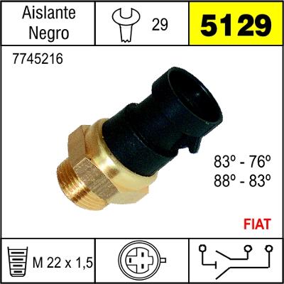 5129 BULBO ELECTRO VENTILADOR PEUGEOT 205, 305, 505, 604