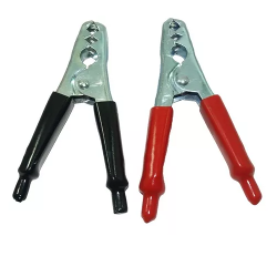 CLIPS P/ BATERIA 3120 - 120 Amp- Largo 144 mm - PINZA COCODRILO AISLADO - blister x 4 un. precio por blister