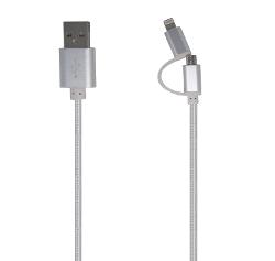 CABLE 2 EN 1 CON TRASPASO DE ENERGIA - ACCESORIOS CELULAR - KUBE