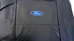 FUNDA CUBRE ASIENTO UNIVERSAL DE CUERO SINTETICO CON LOGO FORD