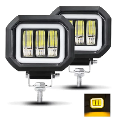 RECTANGULAR 30 WATTS (3 LED * 10 WATTS) COLOR BLANCO 12V / 24V - haz de luz spot - - FAROS - OREGON