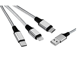 Cable USB 3x1 port- USBC/USBA/IPHONE