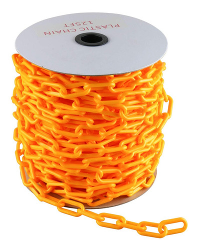 ROLLO DE CADENA PLASTICA NARANJA 25 MTS. 8 mm. DE ESPESOR.PRECIO POR ROLLO