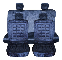 FUNDA CUBRE ASIENTO COMPLETA, EXCLUSIVE PANA C/GOLPE AZUL P/ AUTO