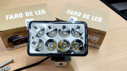 RECTANGULAR 24 WATTS (8 LED * 3 WATTS) 15.5 * 9 CM COLOR AMBAR 12V / 24V SPOT - haz de luz spot - - FAROS - OREGON