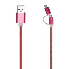 CABLE 2 EN 1 CON TRASPASO DE ENERGIA - ACCESORIOS CELULAR - KUBE