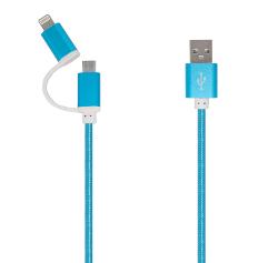 CABLE 2 EN 1 CON TRASPASO DE ENERGIA - ACCESORIOS CELULAR - KUBE