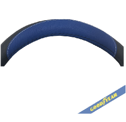 CUBRE VOLANTE, GOODYEAR, NEGRO CON AZUL, AUTO 38CM. - GOODYEAR