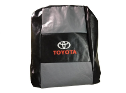 FUNDA CUBRE ASIENTO UNIVERSAL DE CUERO SINTETICO CON LOGO TOYOTA