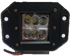 RECTANGULAR 18 WATTS (6 LED * 3 WATTS) COLOR BLANCO 12V / 24V - haz de luz spot - - FAROS - OREGON