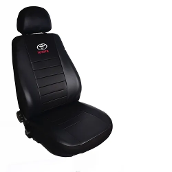 FUNDA CUBRE ASIENTO UNIVERSAL DE CUERO SINTETICO CON LOGO TOYOTA