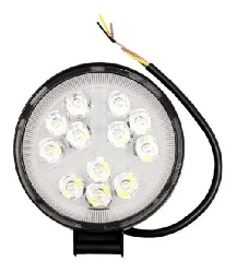 FARO DE LED REDONDO - 12 LED 36W MAS PLACA SMD  UNO  BLANCO 10.8x2x11CM AUREOLA BLANCA MERCEDEZ BENZ AMBAR"