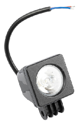 FARO DE LED UNIVERSAL CUADRADO 10 WATTS (1 LED * 10 WATTS) COLOR BLANCO 12V / 24V - haz de luz spot -