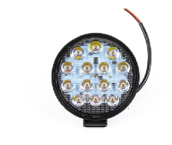 FARO DE LED UNIVERSALCIRCULAR 42 WATTS (14 LED * 3 WATTS) COLOR BLANCO 12V / 24V - haz de luz spot -