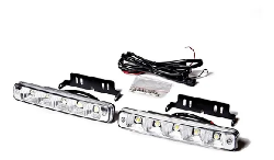 JUEGO DE FAROS DE LED AUXILIARES UNIVERSAL RECTANGULAR - 5 LED SMD 5050 EN C/ FARO - COLOR BLANCO 12V.