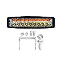 RECTANGULAR 18 WATTS (6 LED * 3 WATTS) COLOR BLANCO / AMBAR 12V / 24V - haz de luz spot - - FAROS - OREGON