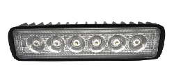 RECTANGULAR 18 WATTS (6 LED * 3 WATTS) COLOR BLANCO 12V / 24V - haz de luz spot - - FAROS - OREGON